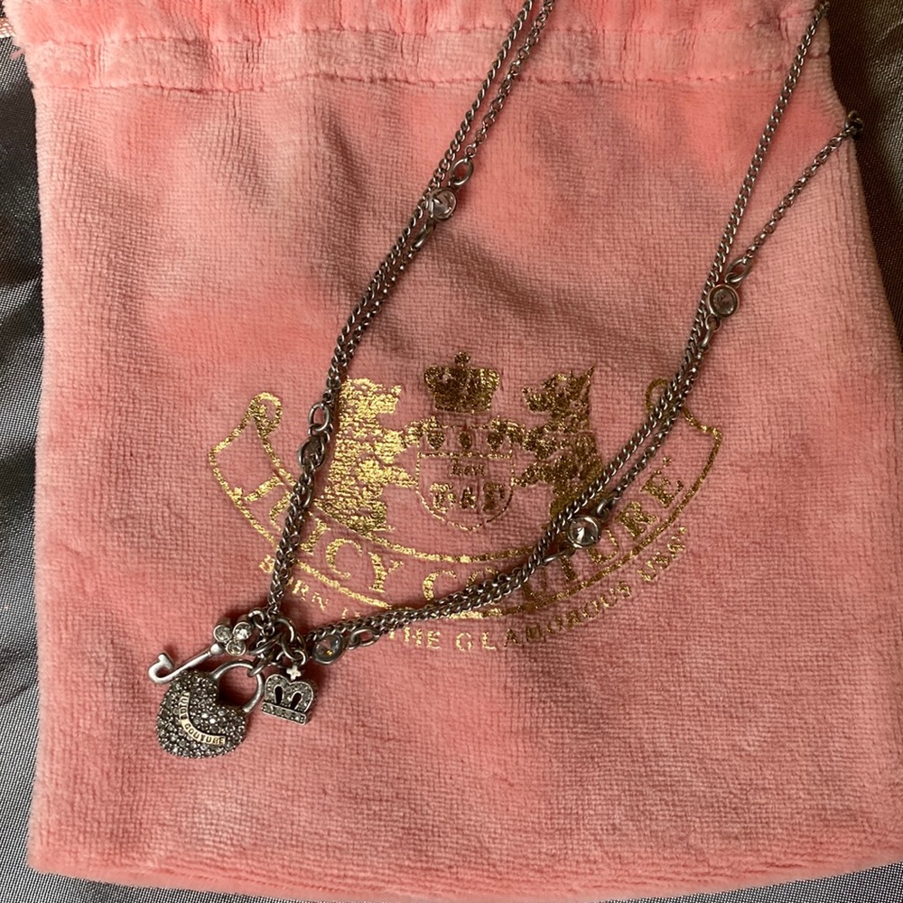 Juicy Couture silver heart necklace